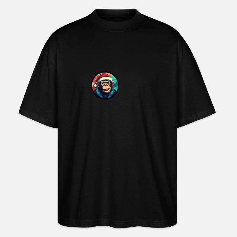 Singe Noël Noël - T-shirt bio Blaster 2.0 coupe oversize Stanley/Stella Unisexe - noir