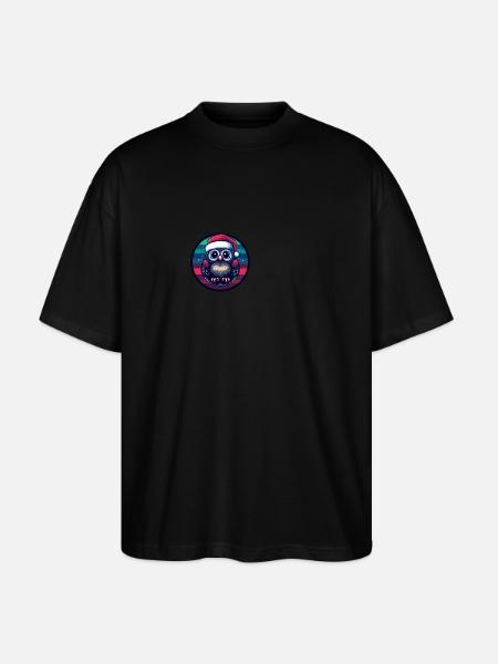 Eule Weihnachten Christmas - Stanley/Stella Oversized Unisex Bio T-Shirt Blaster 2.0 - Schwarz
