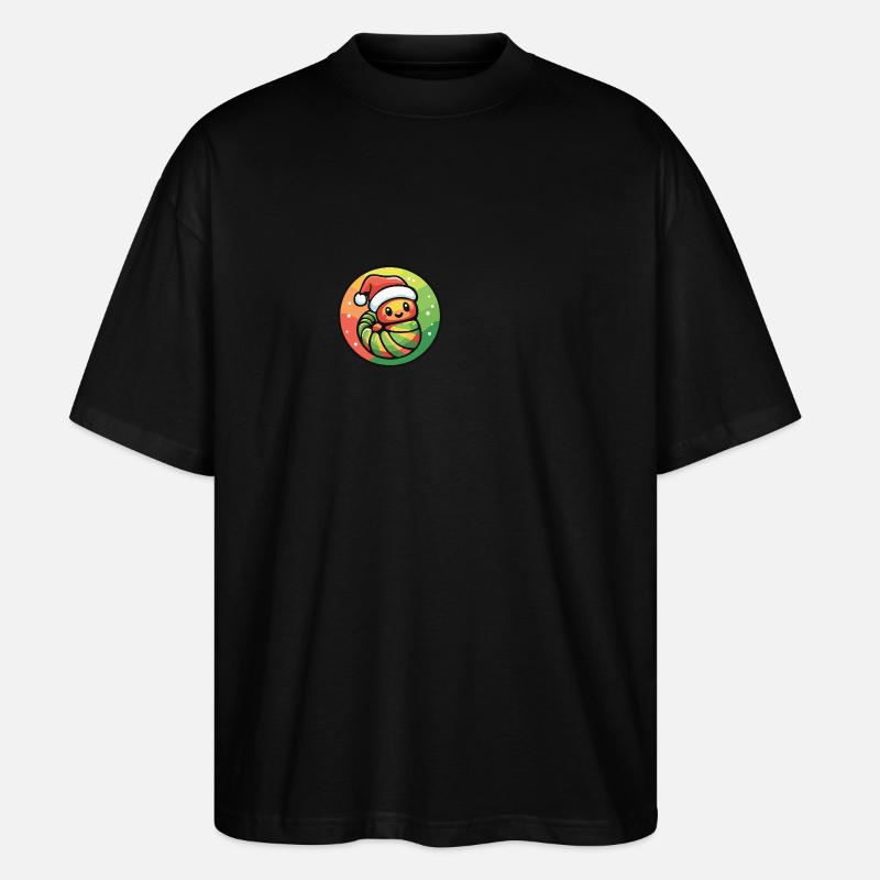Wurm Weihnachten Christmas - Stanley/Stella Oversized Unisex Bio T-Shirt Blaster 2.0 - Schwarz