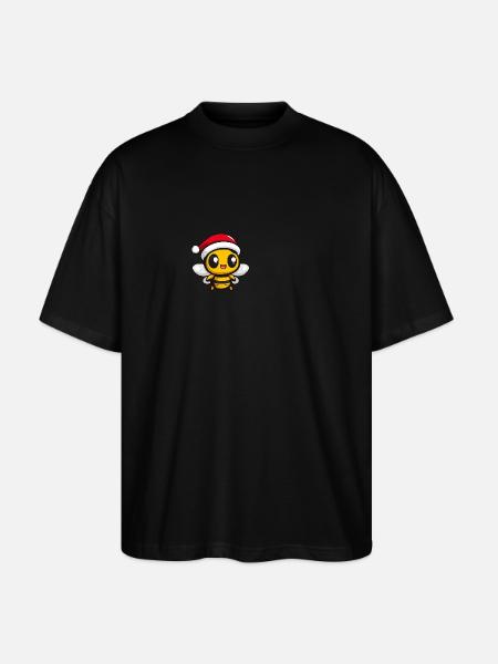Bee Christmas Cute - Stanley/Stella Oversized Unisex Organic T-shirt Blaster 2.0 - black