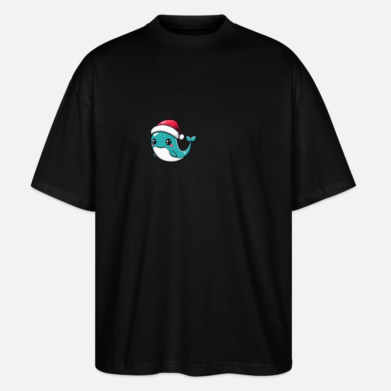 Baleine Noël Mignon - T-shirt bio Blaster 2.0 coupe oversize Stanley/Stella Unisexe - noir