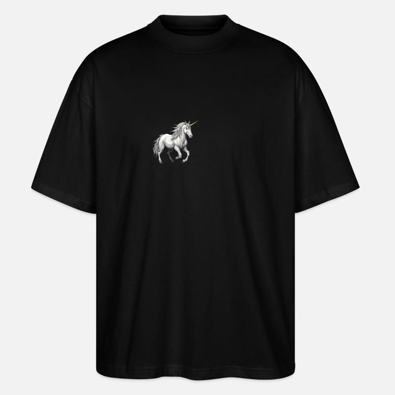 Einhorn Tier - Stanley/Stella Oversized Unisex Bio T-Shirt Blaster 2.0 - Schwarz