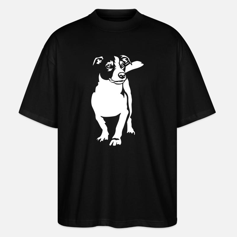 Jack Russell Terrier « Black Edition » - T-shirt bio Blaster 2.0 coupe oversize Stanley/Stella Unisexe - noir