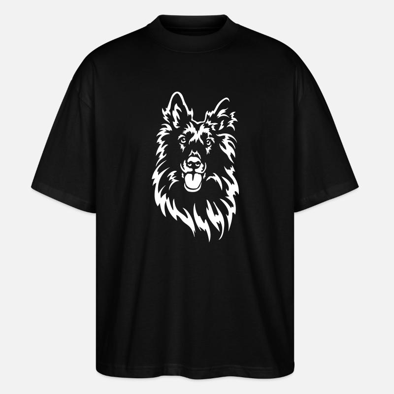 Groenendael Head « Black Edition » - T-shirt bio Blaster 2.0 coupe oversize Stanley/Stella Unisexe - noir