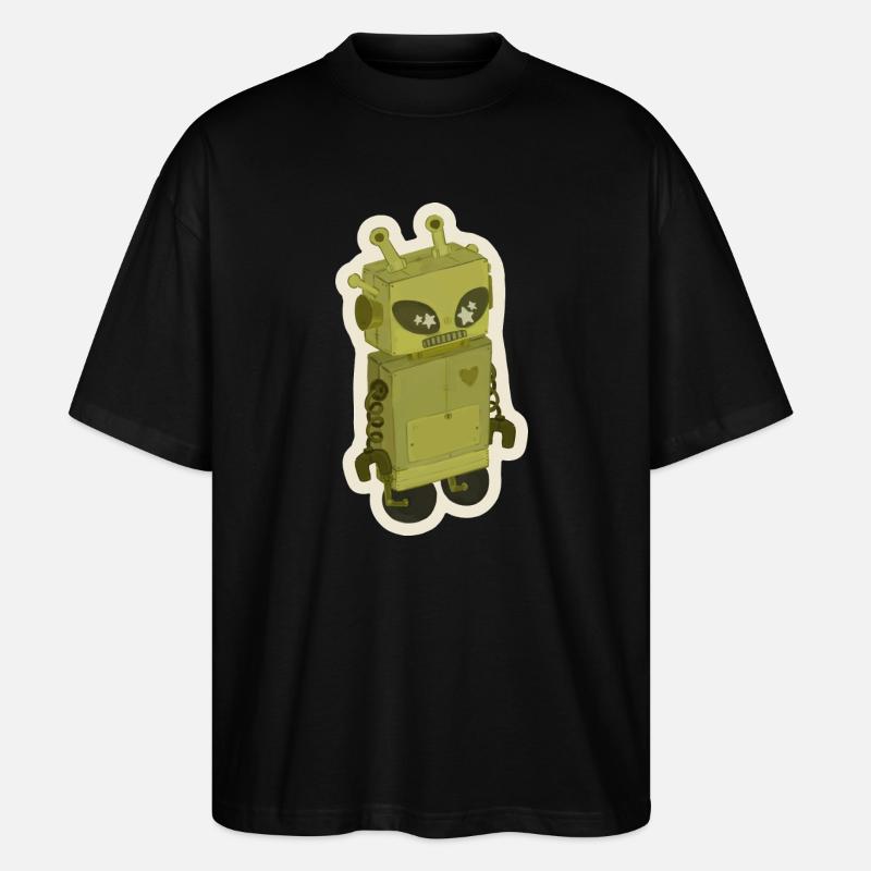 Außerirdischer Roboter - Stanley/Stella Oversized Unisex Bio T-Shirt Blaster 2.0 - Schwarz