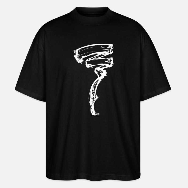 Energetischer Wind - Stanley/Stella Oversized Unisex Bio T-Shirt Blaster 2.0 - Schwarz