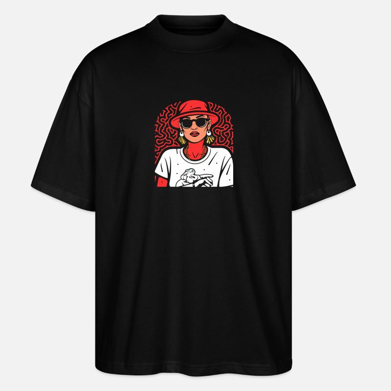 Frau - Stanley/Stella Oversized Unisex Bio T-Shirt Blaster 2.0 - Schwarz