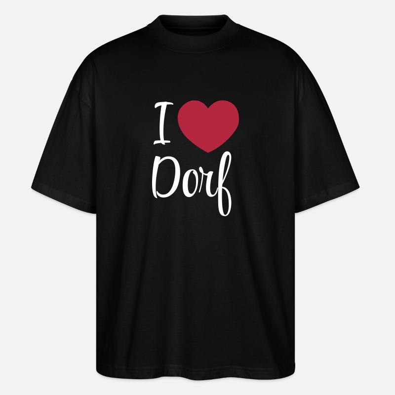 I love Dorf - Stanley/Stella Oversized Unisex Bio T-Shirt Blaster 2.0 - Schwarz