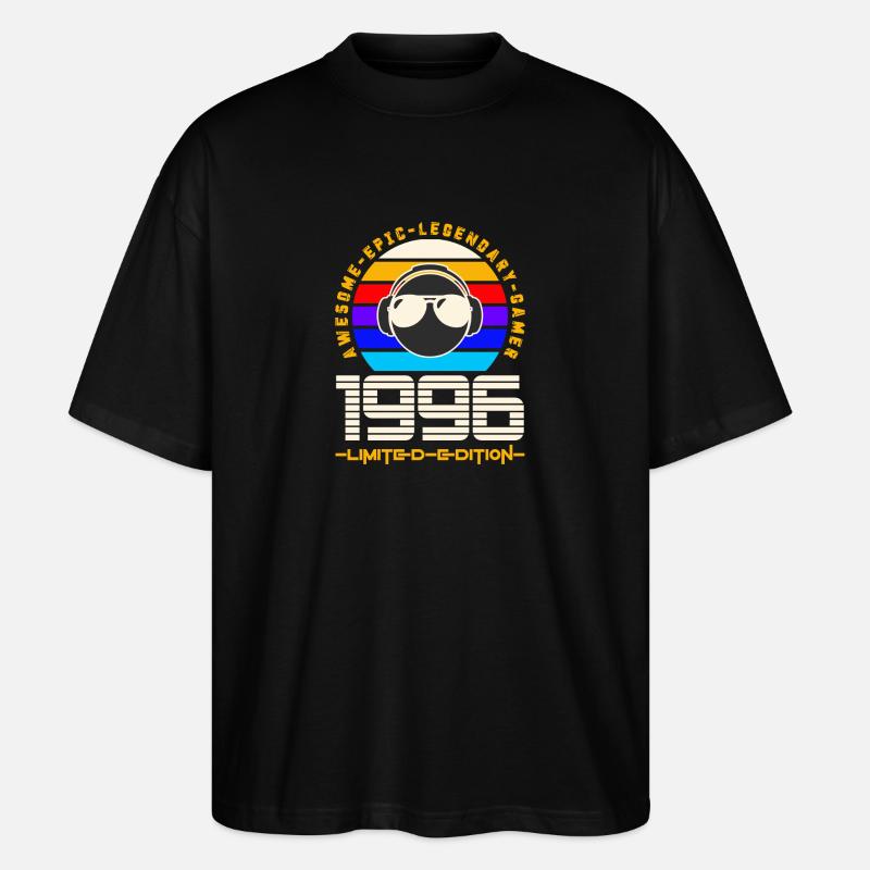 1996 - T-shirt bio Blaster 2.0 coupe oversize Stanley/Stella Unisexe - noir