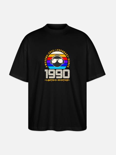1990 - Stanley/Stella Oversized Unisex Organic T-shirt Blaster 2.0 - black