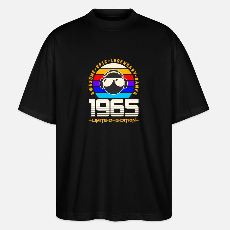 1965 - T-shirt bio Blaster 2.0 coupe oversize Stanley/Stella Unisexe - noir