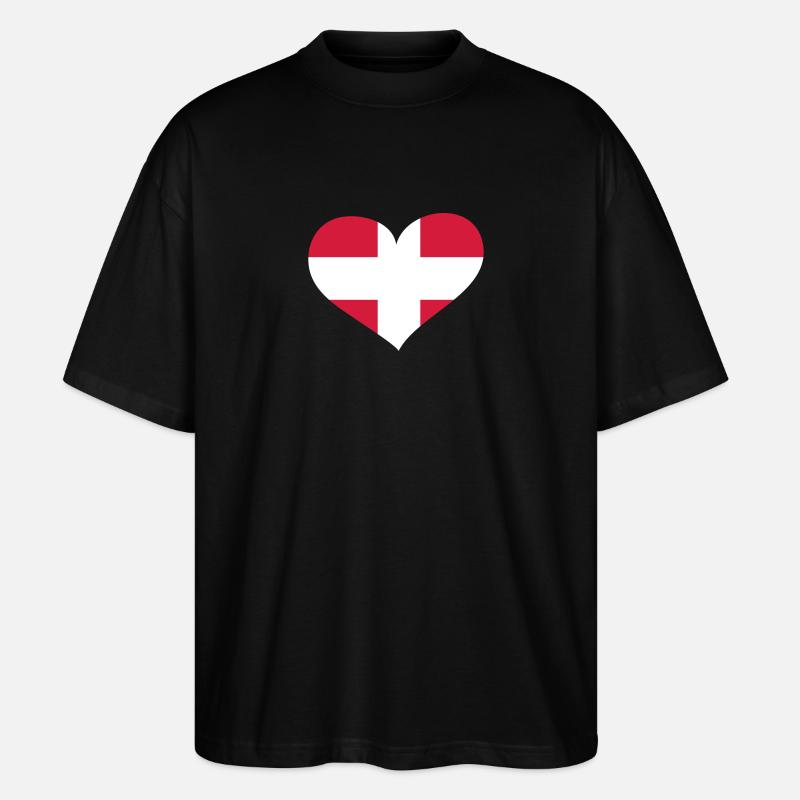 Dänemark Herz; Heart Denmark - T-shirt bio Blaster 2.0 coupe oversize Stanley/Stella Unisexe - noir