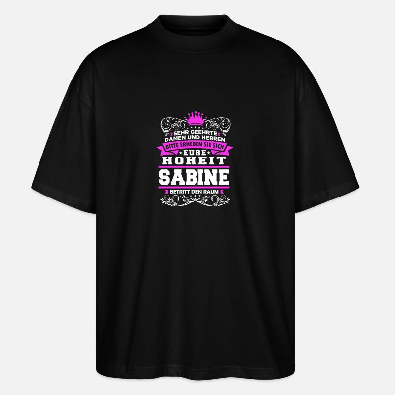 Eure Hoheit - Sabine - Stanley/Stella Oversized Unisex Bio T-Shirt Blaster 2.0 - Schwarz