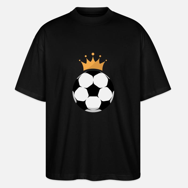 Fussball König Logo - Stanley/Stella Oversized Unisex Bio T-Shirt Blaster 2.0 - Schwarz