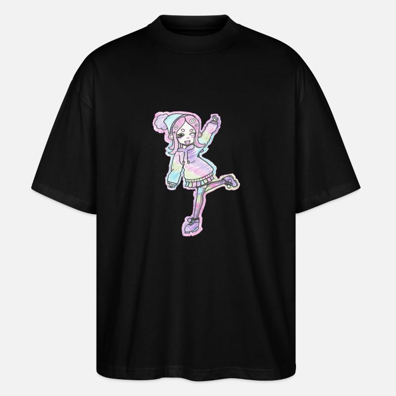Inkling Mädchen | Pink | Splatoon - Stanley/Stella Oversized Unisex Bio T-Shirt Blaster 2.0 - Schwarz
