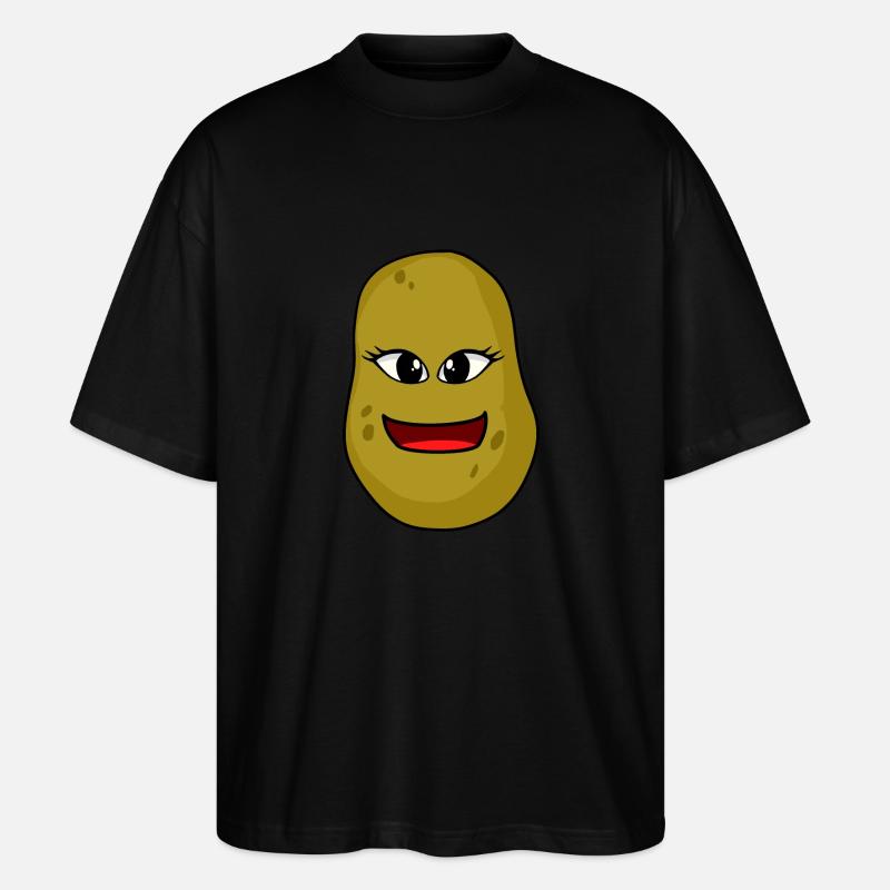 friendly potato face faces potatoes - Stanley/Stella Oversized Unisex Organic T-shirt Blaster 2.0 - black
