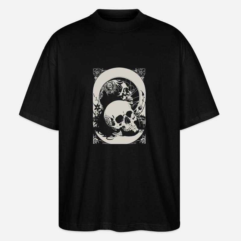 Skulls - Stanley/Stella Oversized Unisex Bio T-Shirt Blaster 2.0 - Schwarz