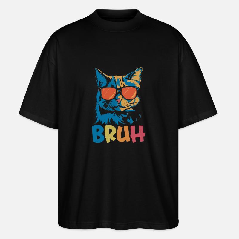 Bruh-Katze - Stanley/Stella Oversized Unisex Bio T-Shirt Blaster 2.0 - Schwarz