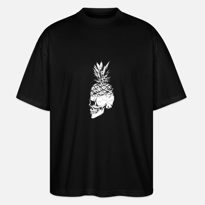 crâne d'ananas - T-shirt bio Blaster 2.0 coupe oversize Stanley/Stella Unisexe - noir