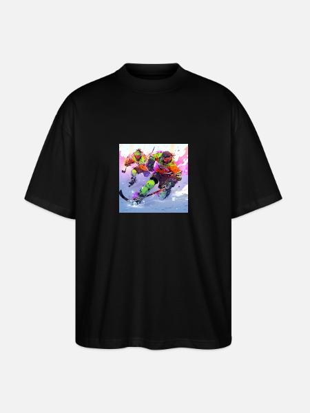 Hockey Stricker - Stanley/Stella Oversized Unisex Bio T-Shirt Blaster 2.0 - Schwarz