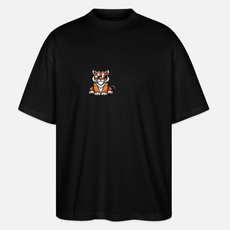 Tiger Cool Comic - Stanley/Stella Oversized Unisex Organic T-shirt Blaster 2.0 - black
