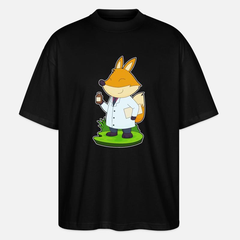 Fuchs Arzt Medizin - Stanley/Stella Oversized Unisex Bio T-Shirt Blaster 2.0 - Schwarz