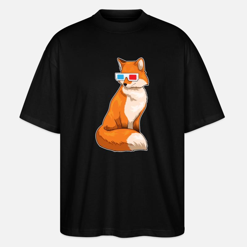 Fuchs Brille - Stanley/Stella Oversized Unisex Bio T-Shirt Blaster 2.0 - Schwarz