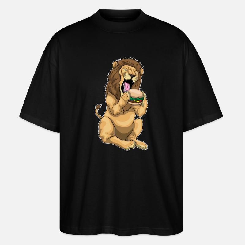 Lion Burger - T-shirt bio Blaster 2.0 coupe oversize Stanley/Stella Unisexe - noir