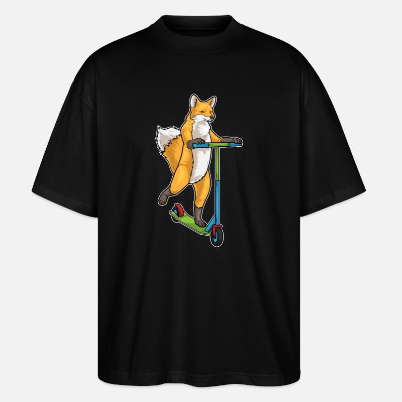 Fuchs Tretroller - Stanley/Stella Oversized Unisex Bio T-Shirt Blaster 2.0 - Schwarz