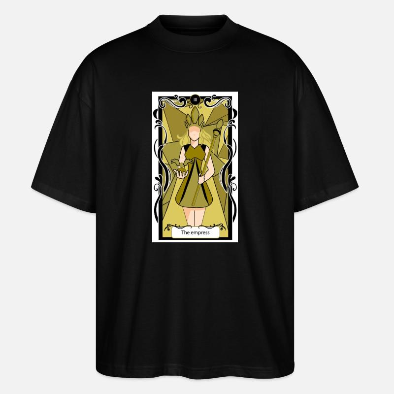 Das Goldene Kaiserin-Tarot - Stanley/Stella Oversized Unisex Bio T-Shirt Blaster 2.0 - Schwarz