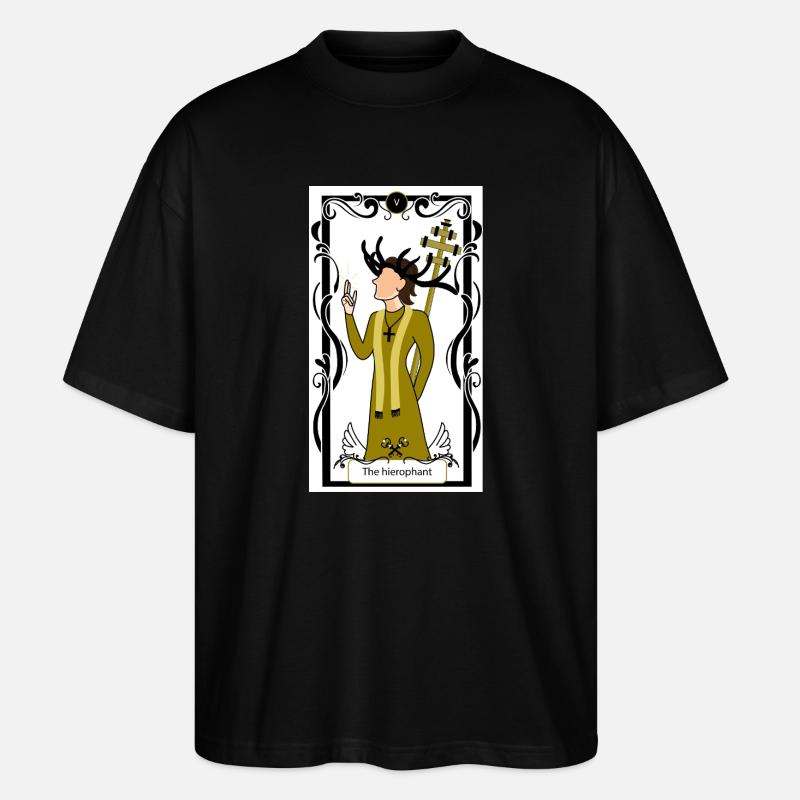 Der Hierophant - Stanley/Stella Oversized Unisex Bio T-Shirt Blaster 2.0 - Schwarz