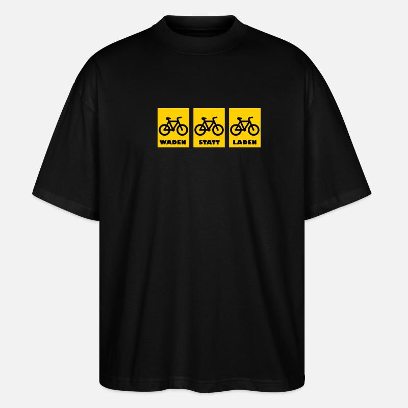 Waden statt laden - Stanley/Stella Oversized Unisex Bio T-Shirt Blaster 2.0 - Schwarz