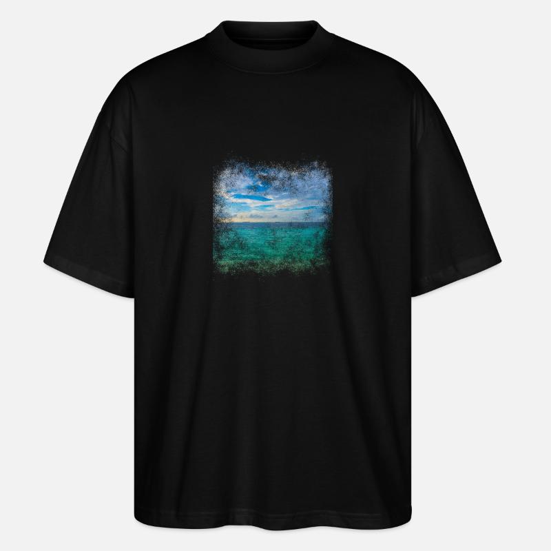 Malediven Inseln Meer - Stanley/Stella Oversized Unisex Bio T-Shirt Blaster 2.0 - Schwarz