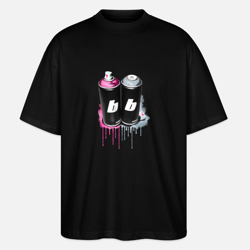 benny spray cans - Stanley/Stella Oversized Unisex Bio T-Shirt Blaster 2.0 - Schwarz