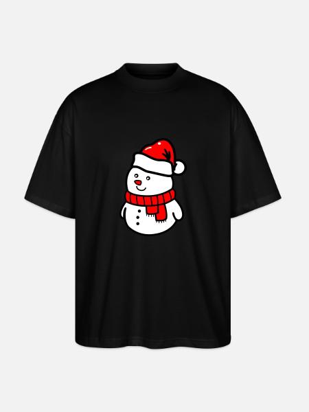 snowman - Stanley/Stella Oversized Unisex Organic T-shirt Blaster 2.0 - black