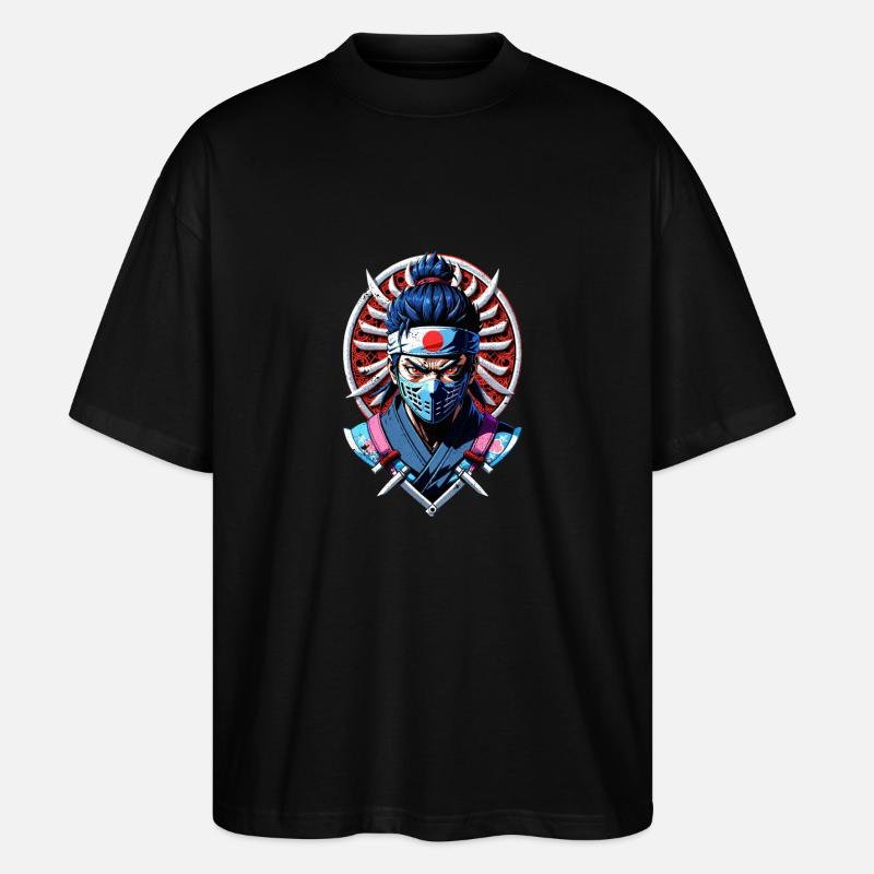 Samurai-Krieger - Japan - Stanley/Stella Oversized Unisex Bio T-Shirt Blaster 2.0 - Schwarz