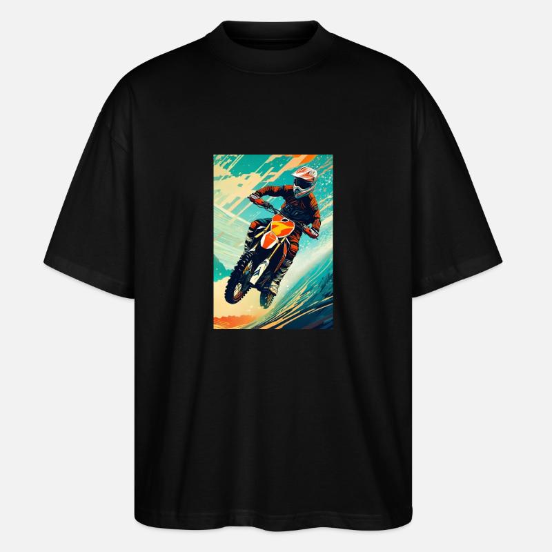 Motocross I - Stanley/Stella Oversized Unisex Bio T-Shirt Blaster 2.0 - Schwarz