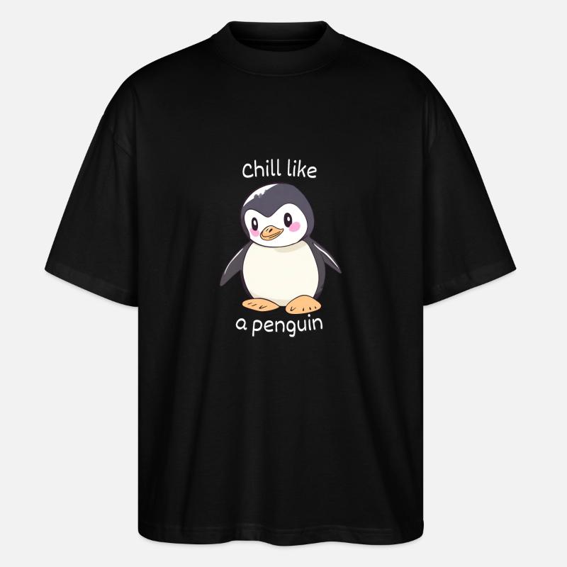 Chill like a Penguin - Stanley/Stella Oversized Unisex Bio T-Shirt Blaster 2.0 - Schwarz