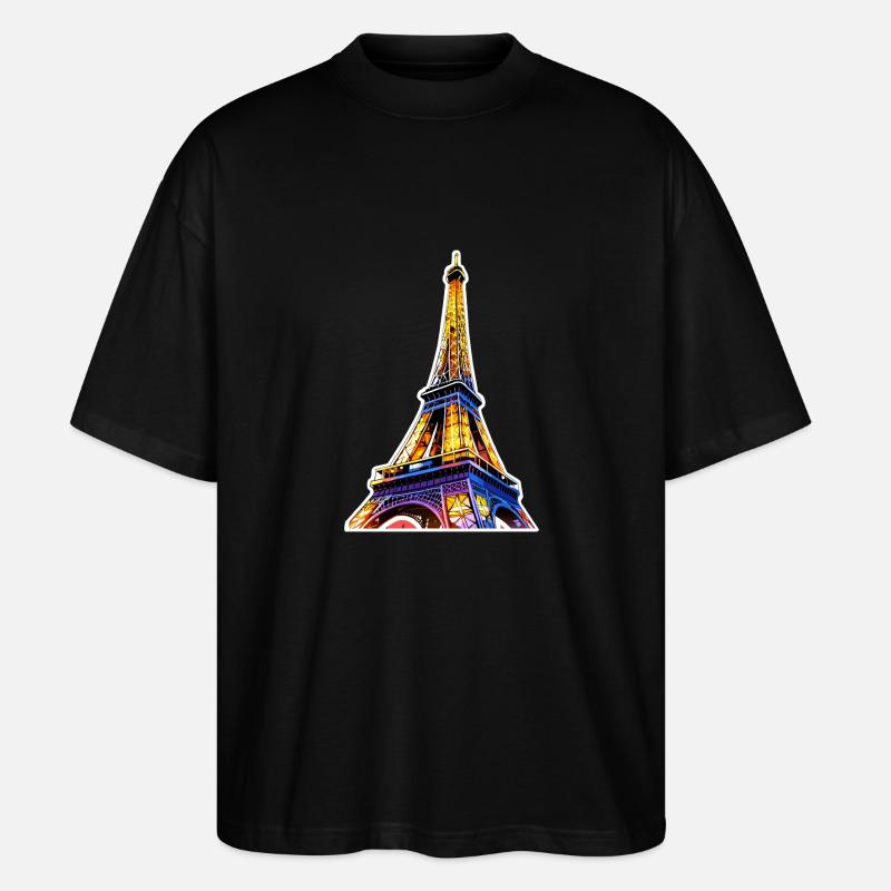 Eiffelturm #16 - Stanley/Stella Oversized Unisex Bio T-Shirt Blaster 2.0 - Schwarz