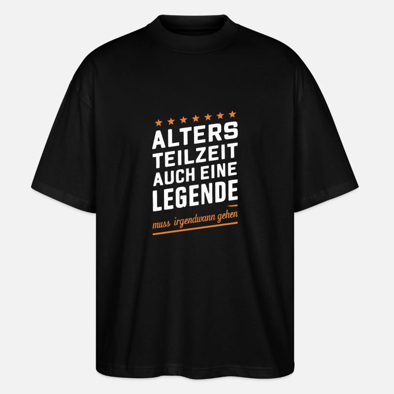Altersteilzeit ATZ - Stanley/Stella Oversized Unisex Bio T-Shirt Blaster 2.0 - Schwarz