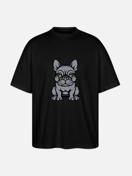 Bulldogg Dog Comic - Stanley/Stella Oversized Unisex Organic T-shirt Blaster 2.0 - black