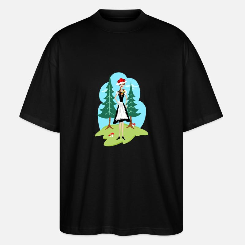 Schwarzwald Mädel Madle - Stanley/Stella Oversized Unisex Bio T-Shirt Blaster 2.0 - Schwarz