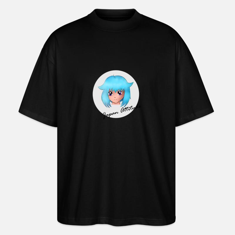 Mangamädchen - Stanley/Stella Oversized Unisex Bio T-Shirt Blaster 2.0 - Schwarz