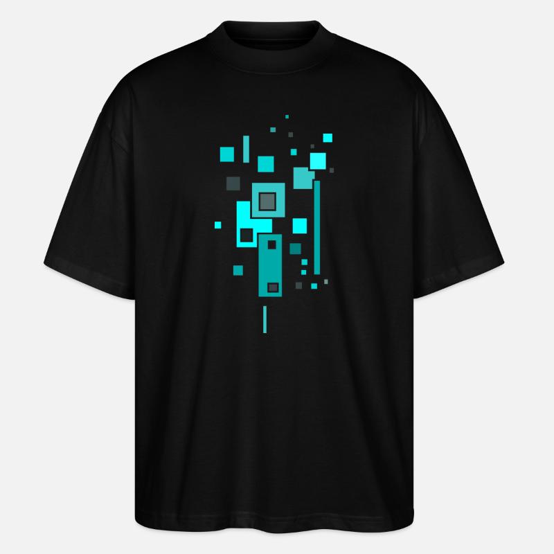 Muster Farben - Stanley/Stella Oversized Unisex Bio T-Shirt Blaster 2.0 - Schwarz