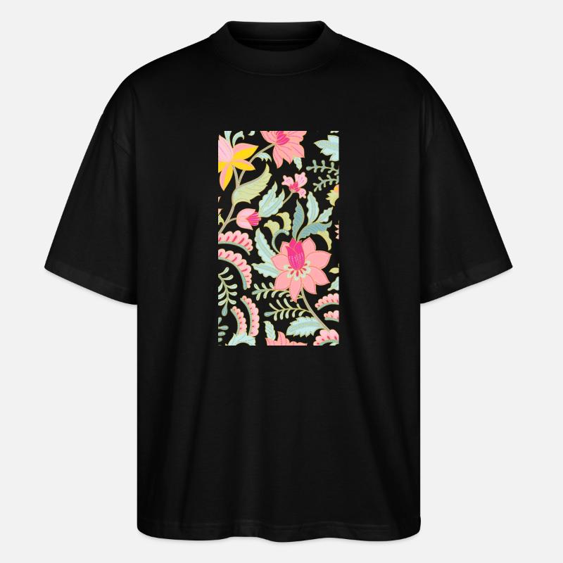 Fleurs - T-shirt bio Blaster 2.0 coupe oversize Stanley/Stella Unisexe - noir