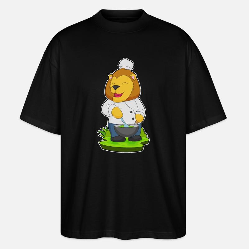 Chapeau de chef Lion - T-shirt bio Blaster 2.0 coupe oversize Stanley/Stella Unisexe - noir