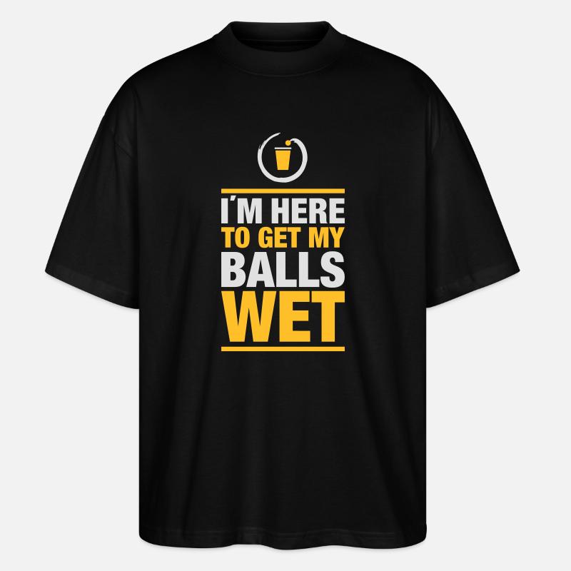 Bier Pong Bälle - Stanley/Stella Oversized Unisex Bio T-Shirt Blaster 2.0 - Schwarz