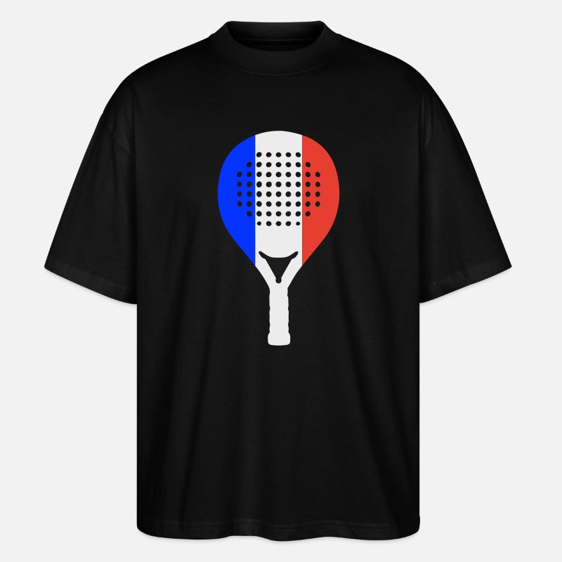 Padel-Frankreich - Stanley/Stella Oversized Unisex Bio T-Shirt Blaster 2.0 - Schwarz