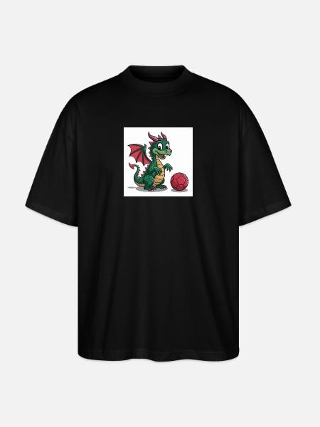 Grüner Drachenball Freund - Stanley/Stella Oversized Unisex Organic T-shirt Blaster 2.0 - black