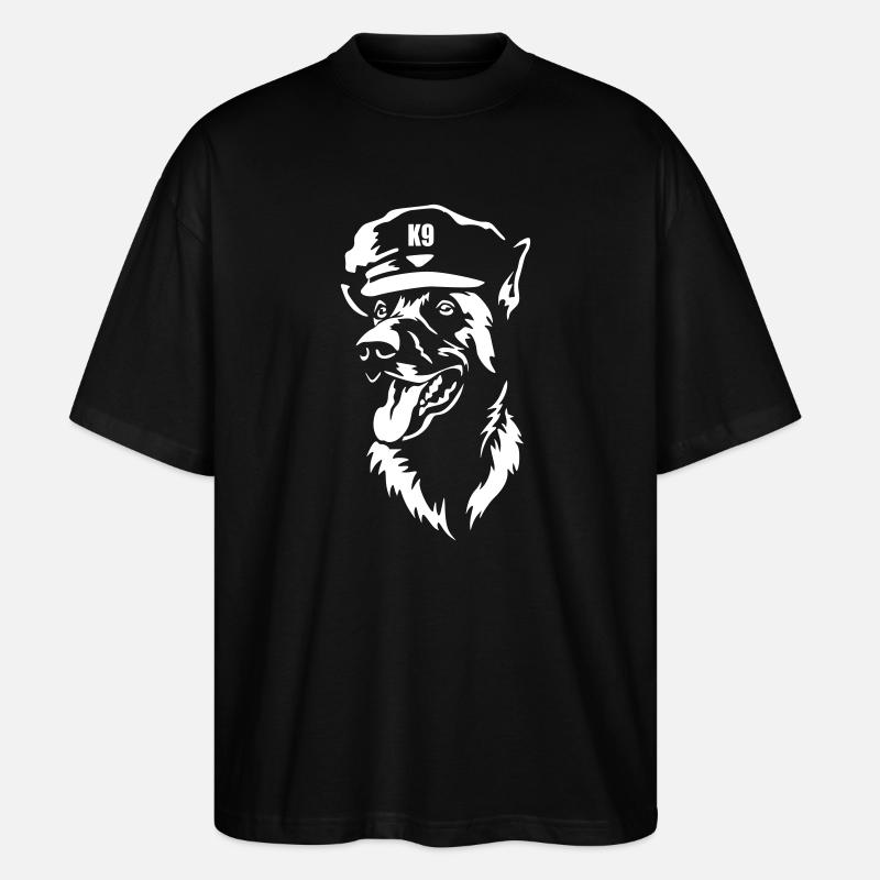 Malinois Head "Black Edition" - Stanley/Stella Oversized Unisex Organic T-shirt Blaster 2.0 - black